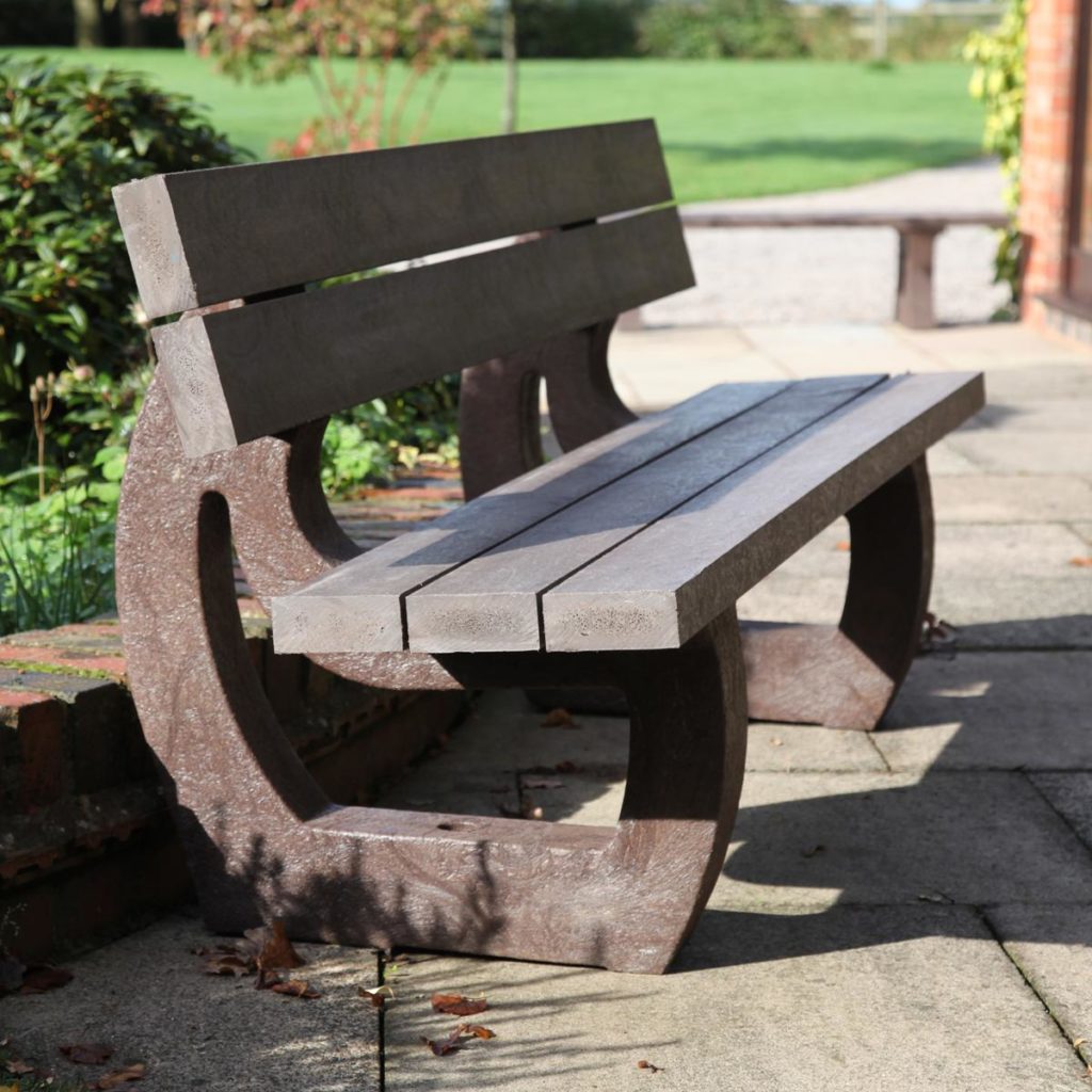 Recycled Plastic Bench G Shaped Woodberry   GD6B Greendine Recycled Plastic Bench 1024x1024 