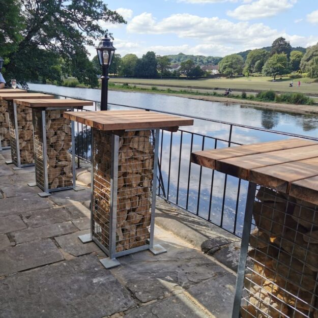 gabion poseur table