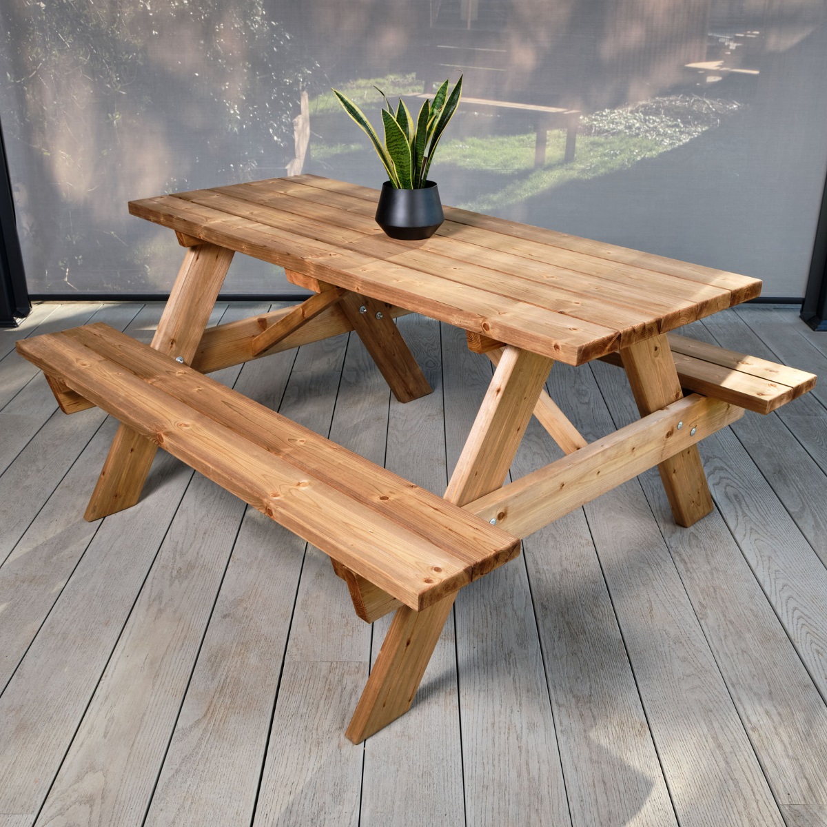 Standard 6 Seater A Frame Picnic Table Woodberry