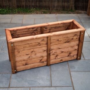 Wooden Planter Trough with Wheels - Woodberry