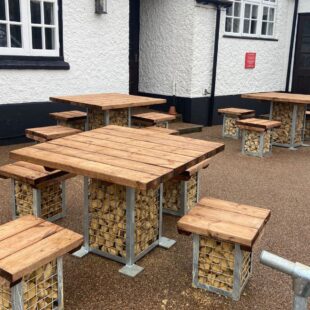 gabion table set