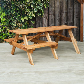 2m Wooden Disabled Access Picnic Table