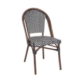 Black and White weave bistro chair