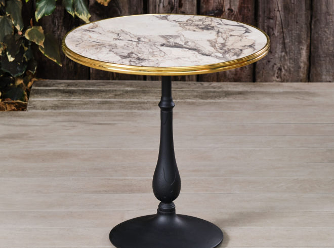 Marble Top Pedestal Table