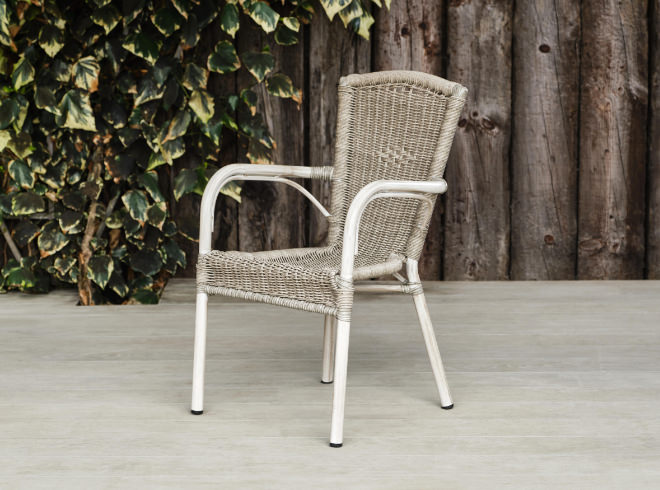 Rattan Cream Dining Armchair