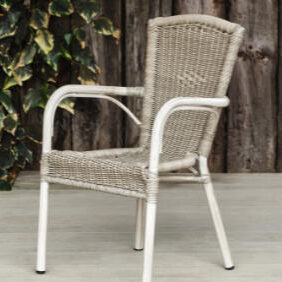 Rattan Cream Dining Armchair