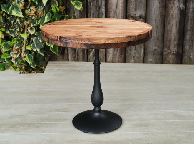 Round Chunky Wooden Pedestal Tables