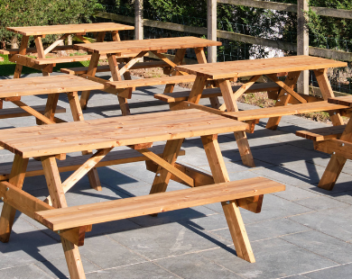 Picnic tables