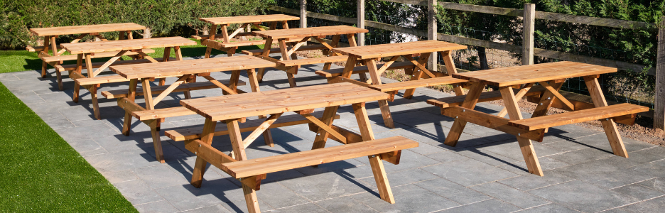 Picnic tables