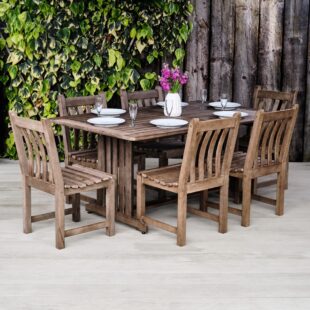 Hardwood Outdoor Dining Table Chairs Harbury Range Woodberry