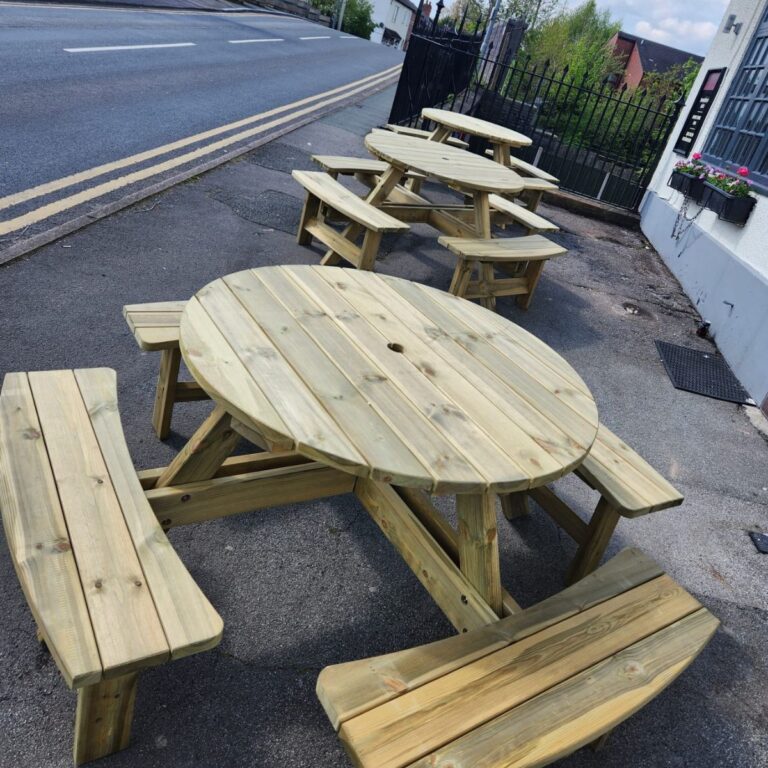 Outdoor commercial picnic table