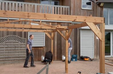 Wooden Gazebo Installation