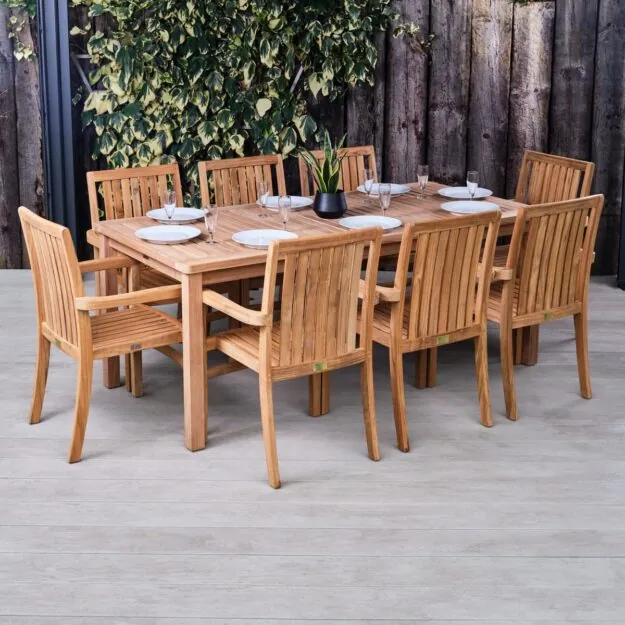 Teak Wooden Rectangular Dining Table