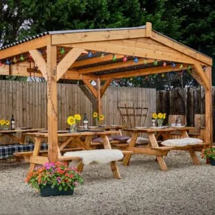 wooden gazebo