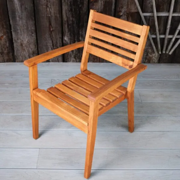 hardwood stacking armchair