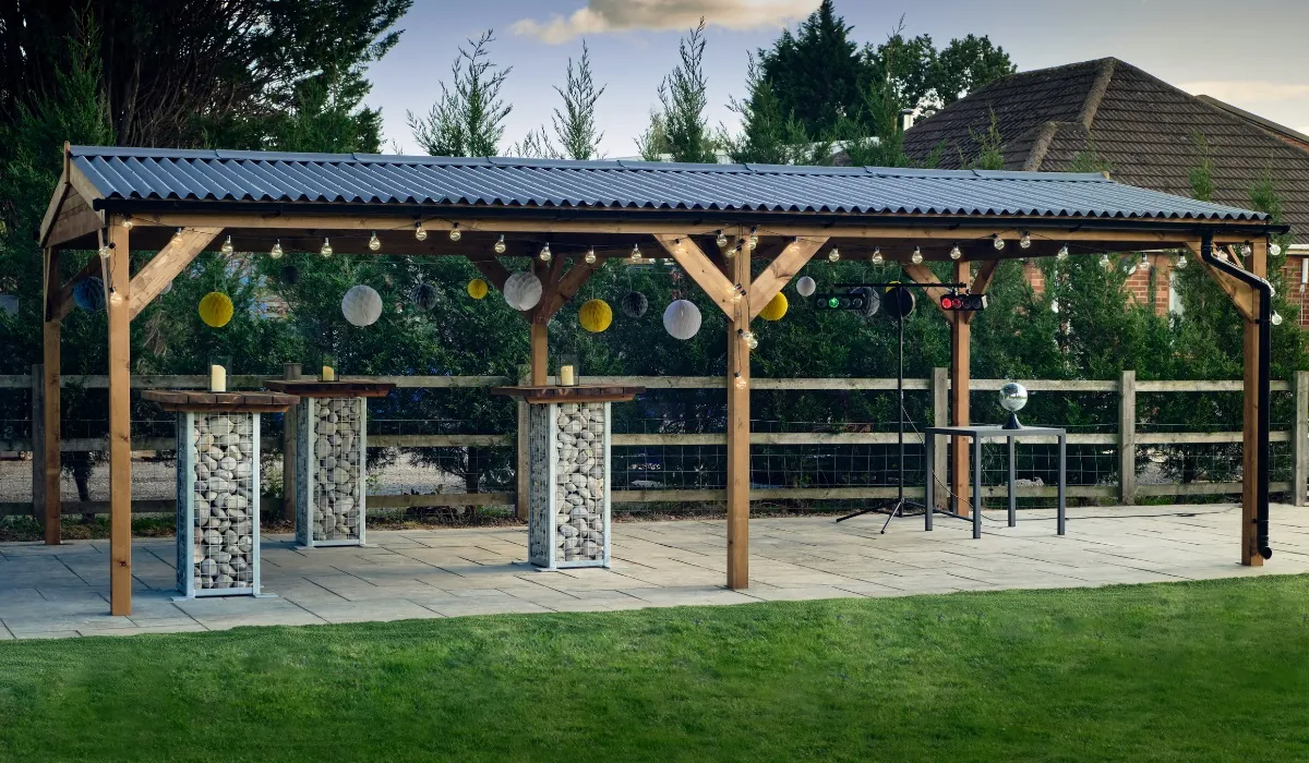 7m wooden gazebo