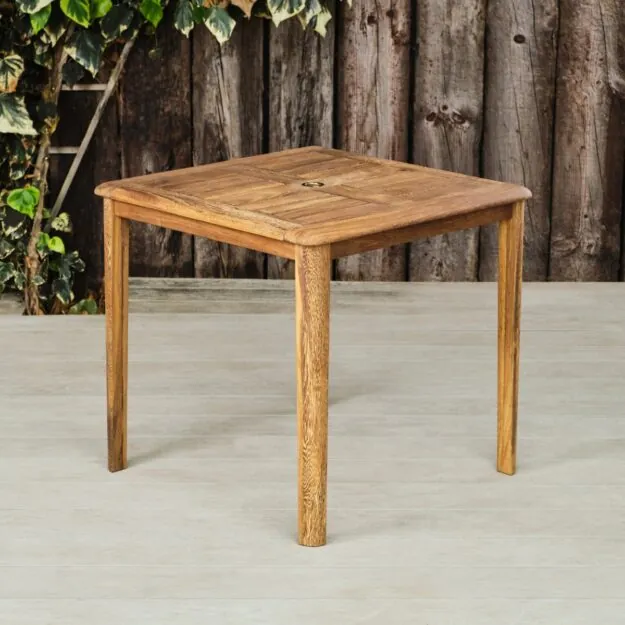 Hardwood outdoor square table