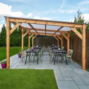 clear roof pergola