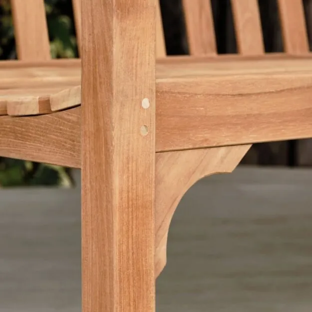 teak wooden park bench