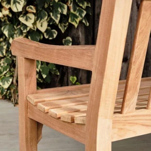 teak wooden park bench