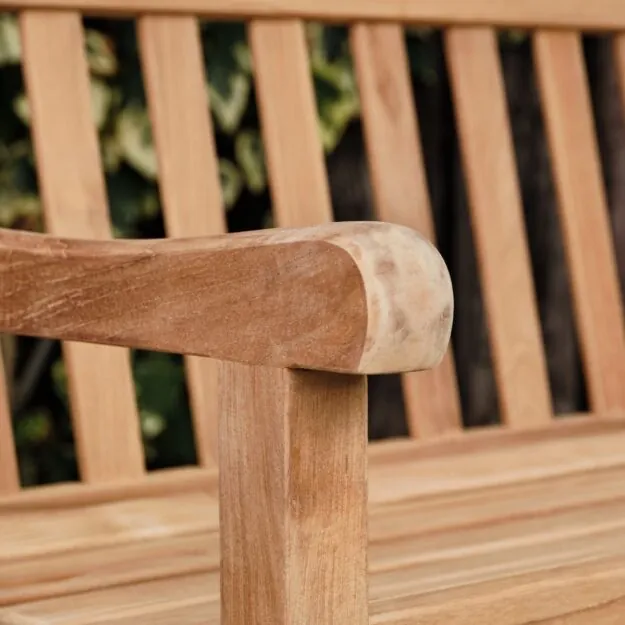 teak wooden park bench