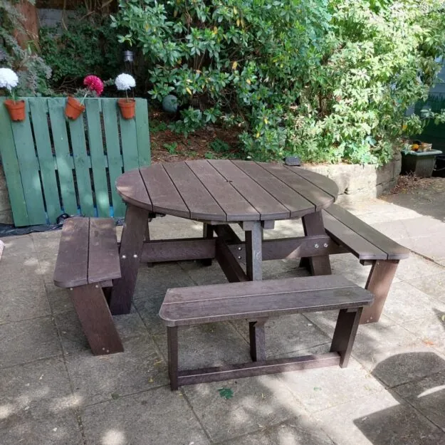 recycled plastic table