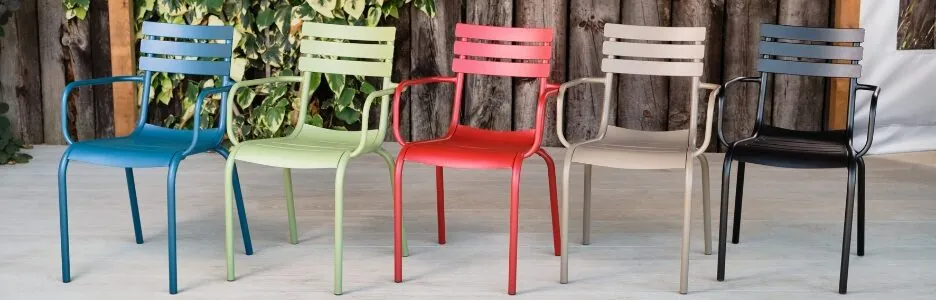 Colourful commercial outdoor furniture