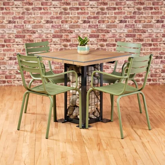 Square Dining Table - Gabion Range - Image 2