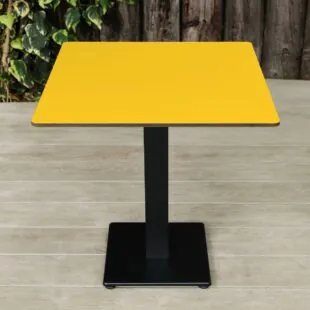 Bright pedestal table- yellow