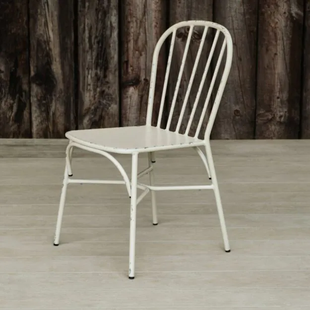 Metal Dining Chair Dalton Range white