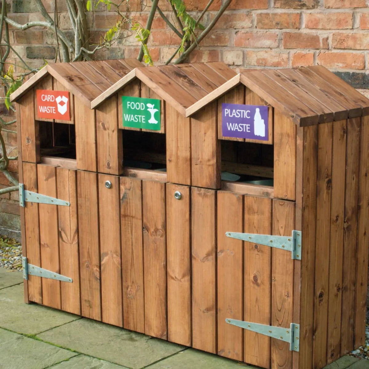 Outdoor recycling bins