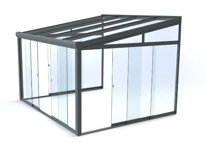 Image of glass sliding doors for aluminium shelters 1